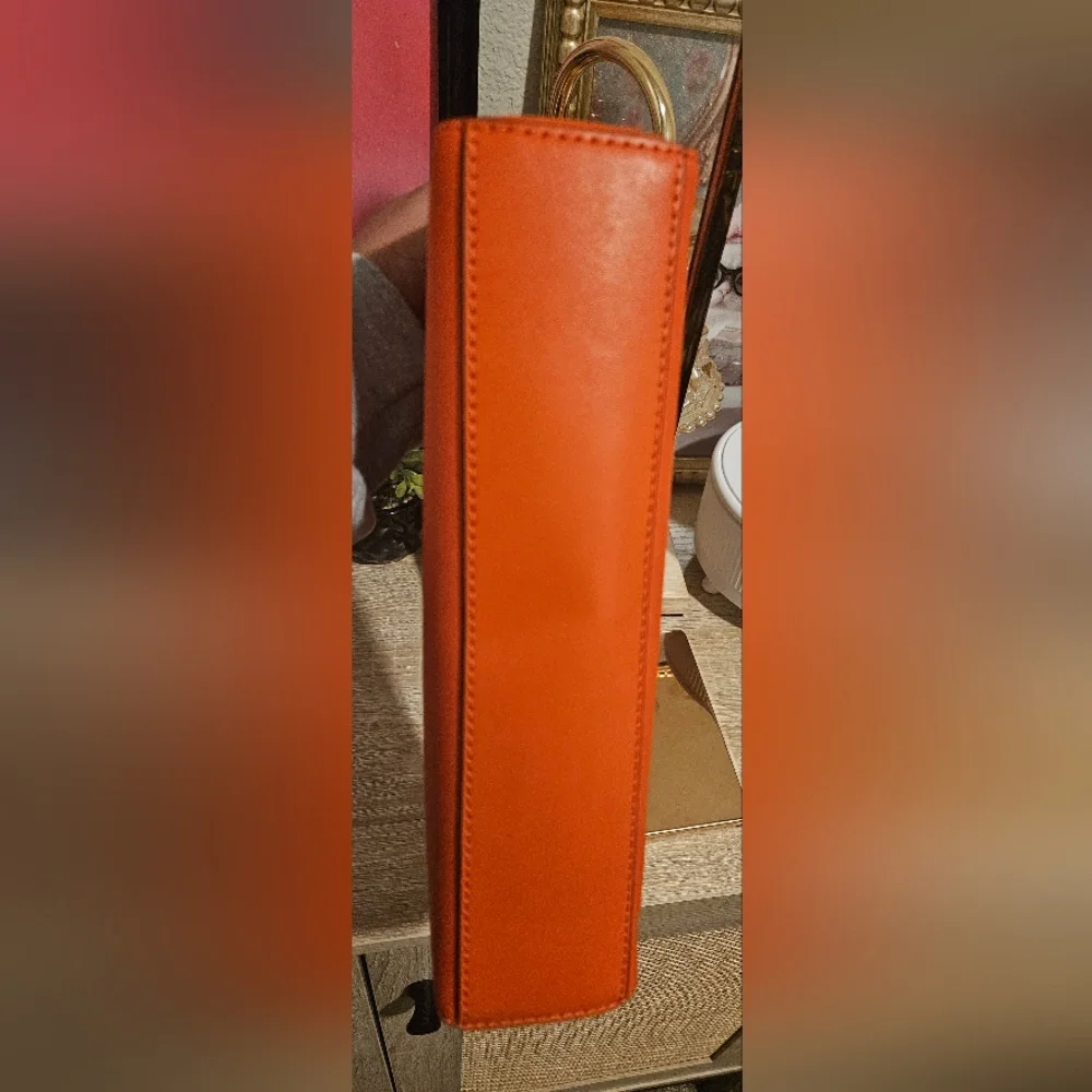 Michael Kors Orange Clutch w/Card Case - Picture 7 of 11